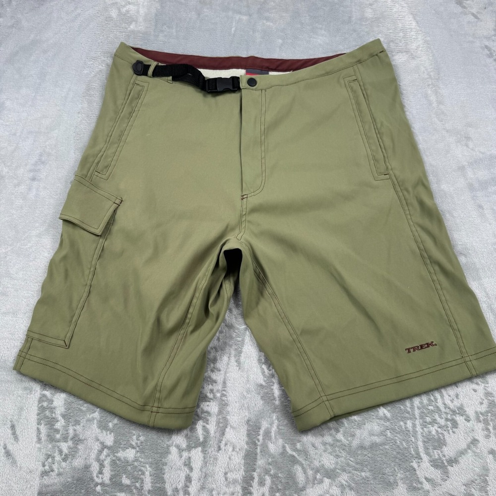 Trek Trailrider Shorts Men's Large Green Cargo‎ Biking Stretch Trail